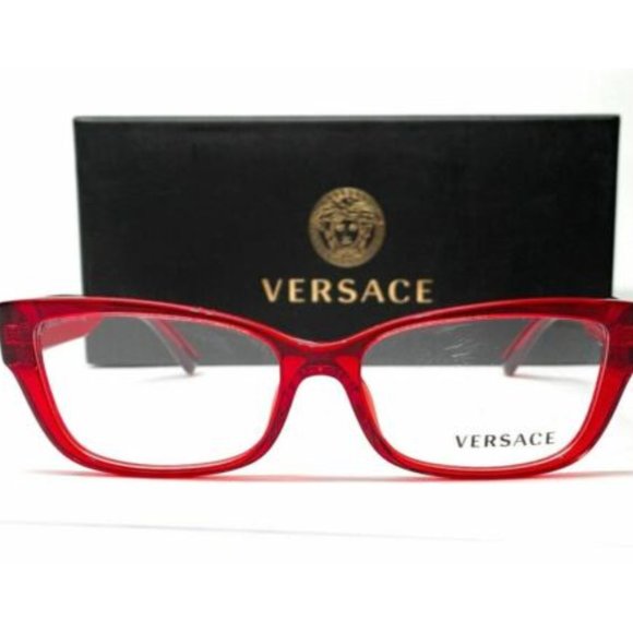 Versace Women's Transparent Red Eyeglasses! - Picture 2 of 3